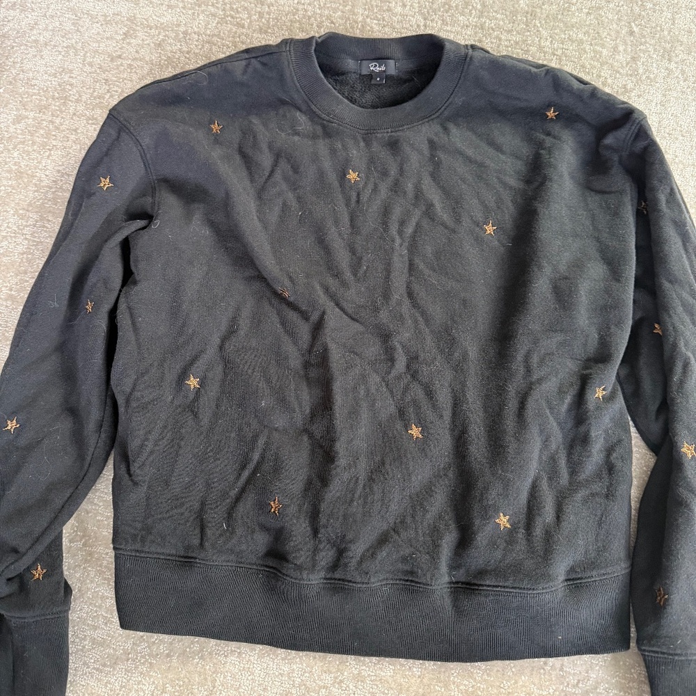 Rails Embroidered Black Sweatshirt